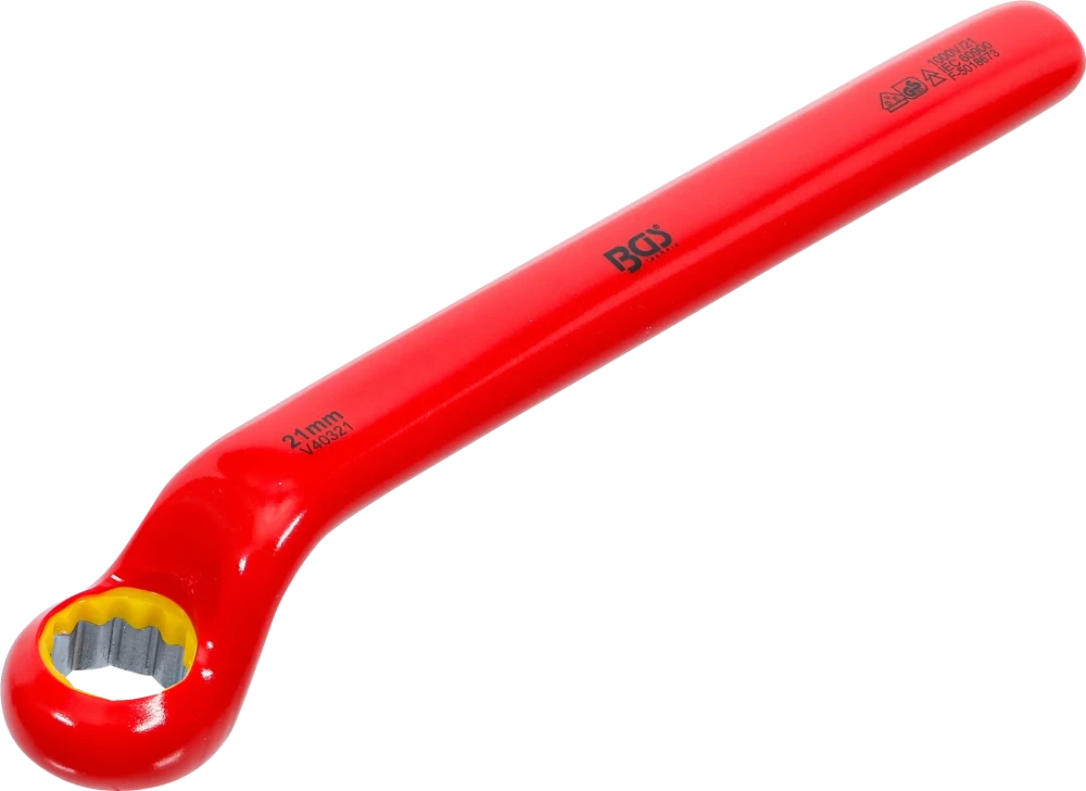 VDE-Einringschlüssel, tief gekröpft, SW 21 mm