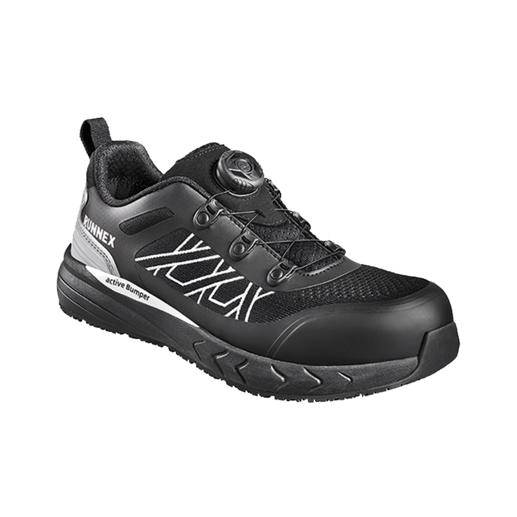 RUNNEX® S1PS-Damen-ESD-Sicherheitshalbschuhe atop GirlStar schwarz/weiß/grau