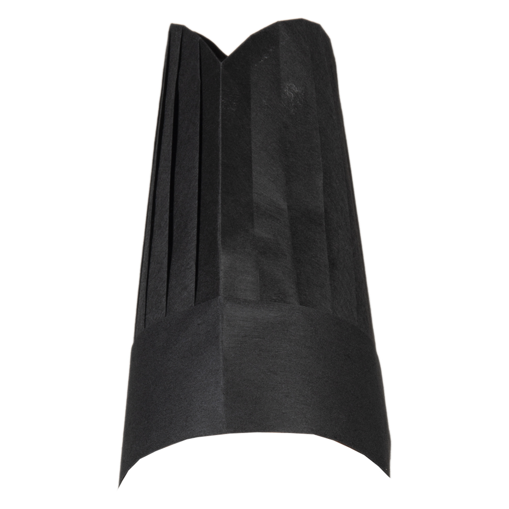 Einweg Papier-Kochmütze H 30 cm, schwarz, 10er Pack