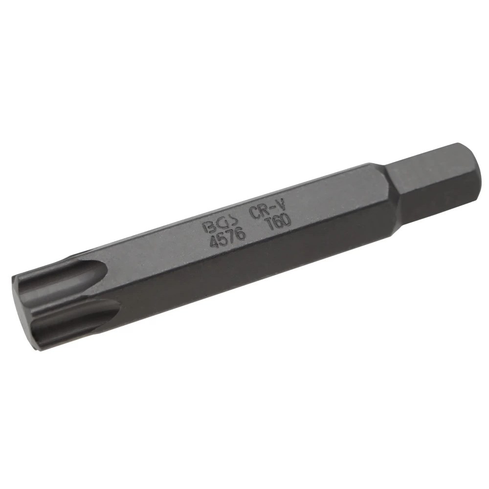 Bit, Länge 75 mm, Antrieb Außensechskant 10 mm, T-Profil (für Torx) T60