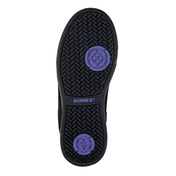 RUNNEX® S3-Damen-ESD-Sicherheitshalbschuhe GirlStar schwarz/violett