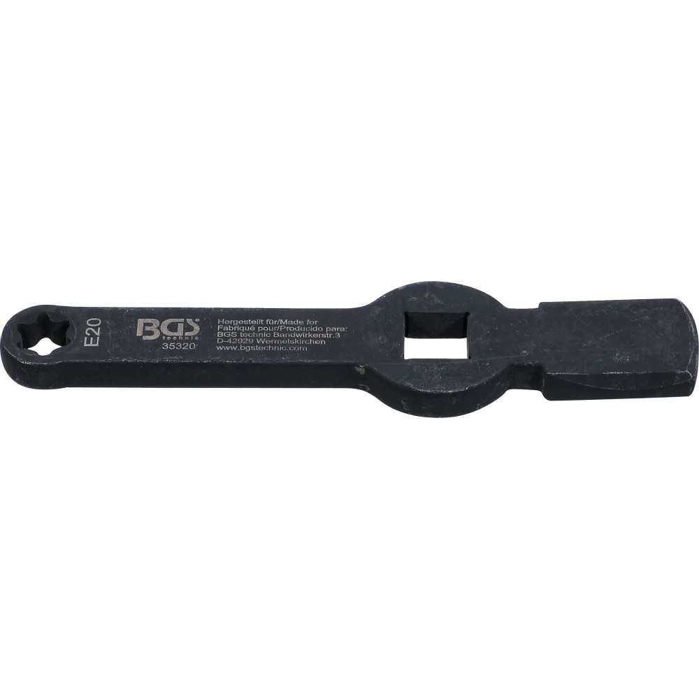Schlag-Ringschlüssel, E-Profil (für Torx), mit 2 Schlagflächen, SW E20