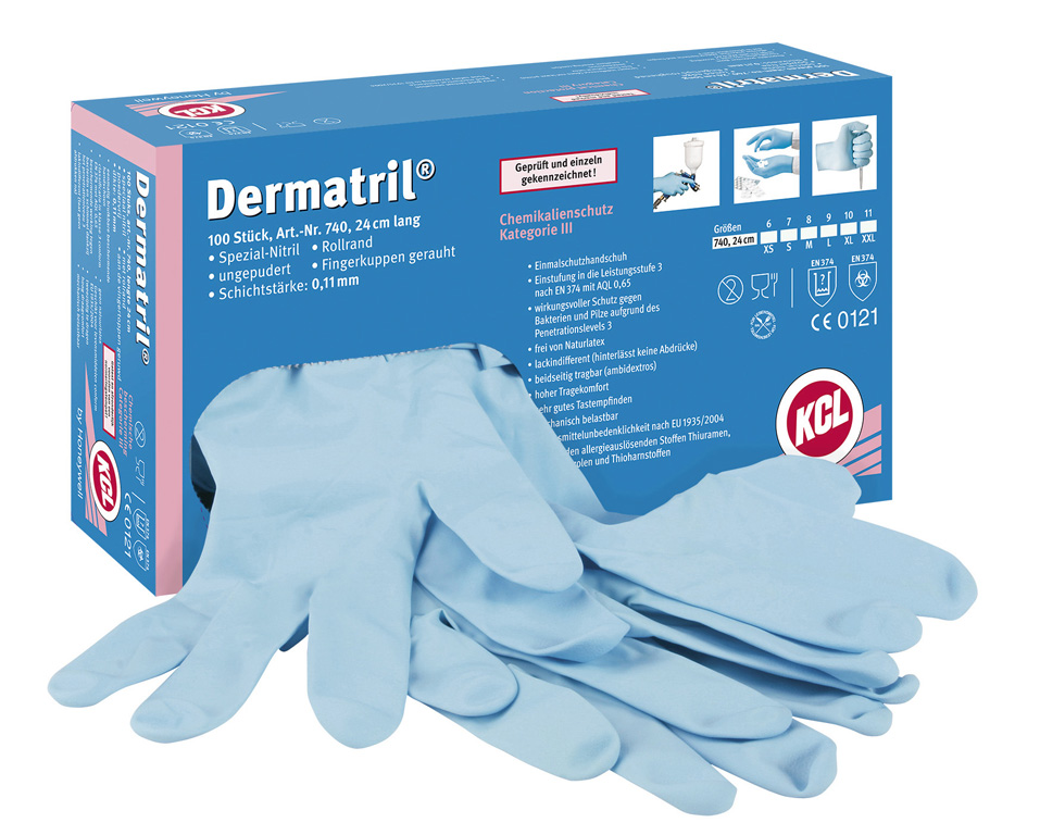 KCL | Dermatril 740 | per Box | Nitril | Rollrand