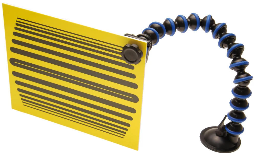 Fixierschild für Smart Repair / Dellenspiegel, gelb