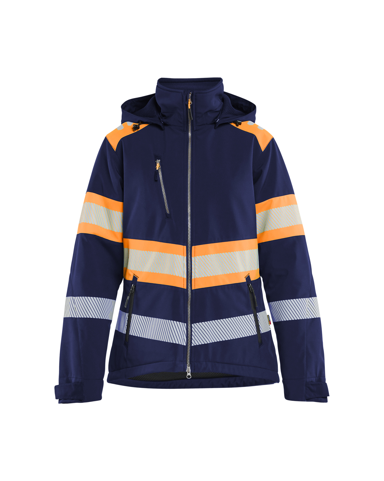 Damen High Vis Softshell Winterjacke leicht gefüttert