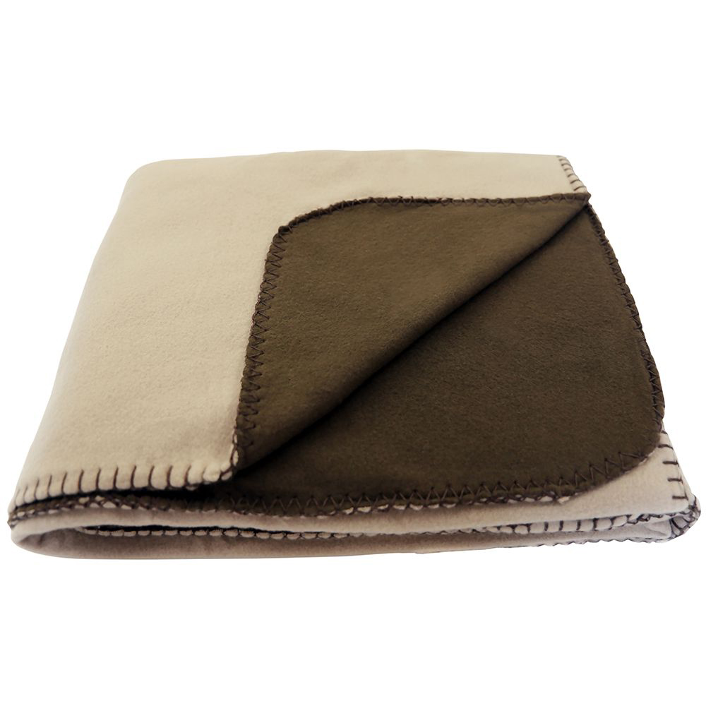 Double-Fleece Decke sand/toffee 130 x 160 cm
