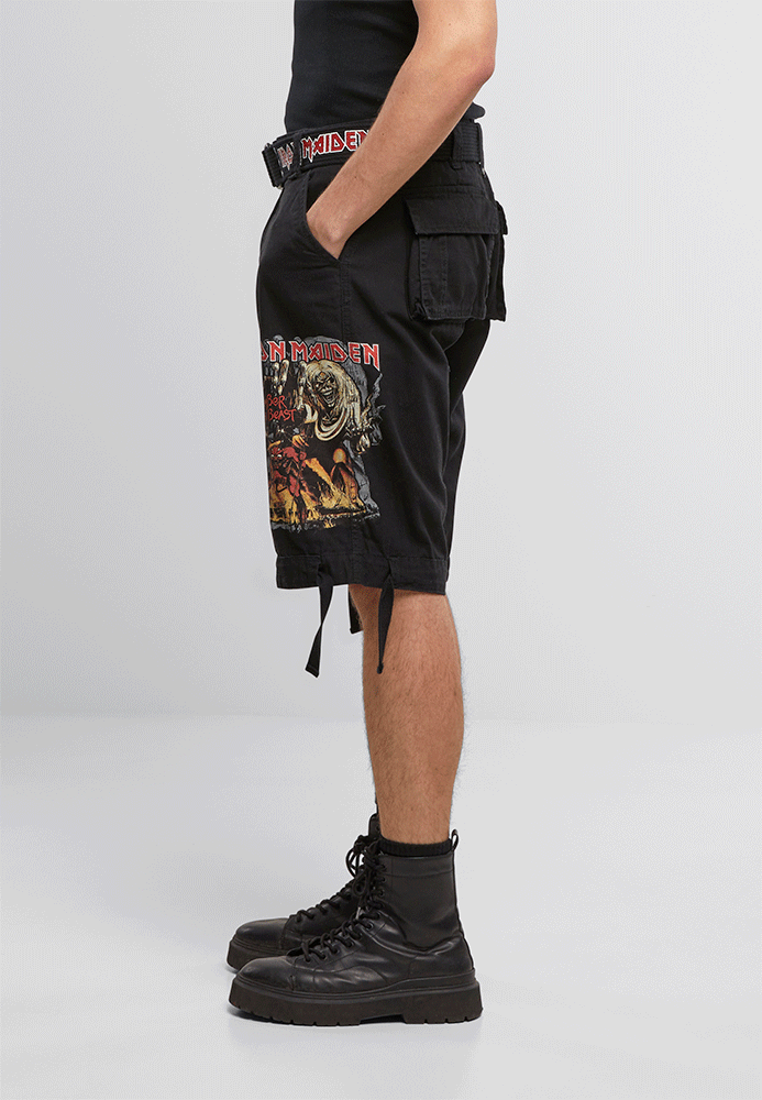 Iron Maiden Savage Shorts The Number of The Beast black edition