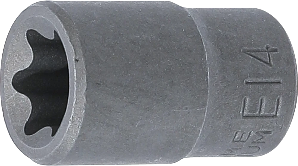 Steckschlüssel-Einsatz E-Profil, Antrieb Innenvierkant 10 mm (3/8"), SW E14