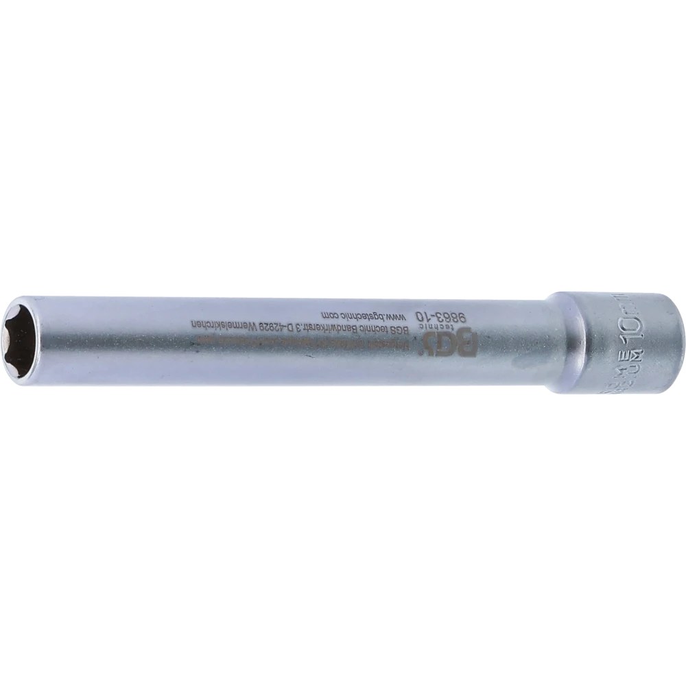 Steckschlüssel-Einsatz Sechskant, extra tief, Antrieb Innenvierkant 10 mm (3/8"), 10 mm