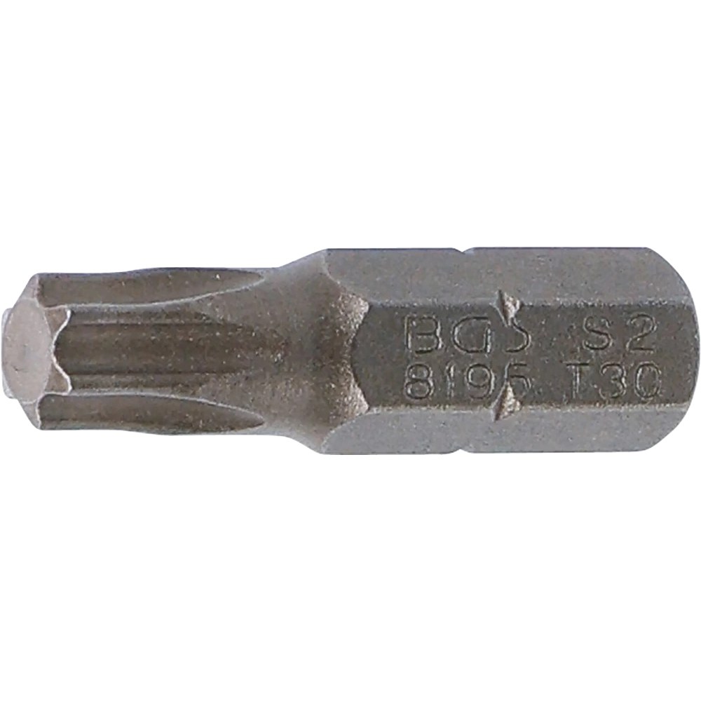 Bit, Länge 25 mm, Antrieb Außensechskant 6,3 mm (1/4"), T-Profil (für Torx) T30