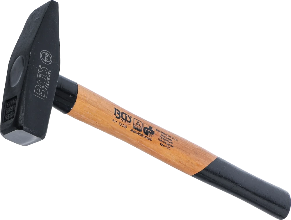Schlosserhammer, Hickory-Stiel, DIN 1041, 800 g