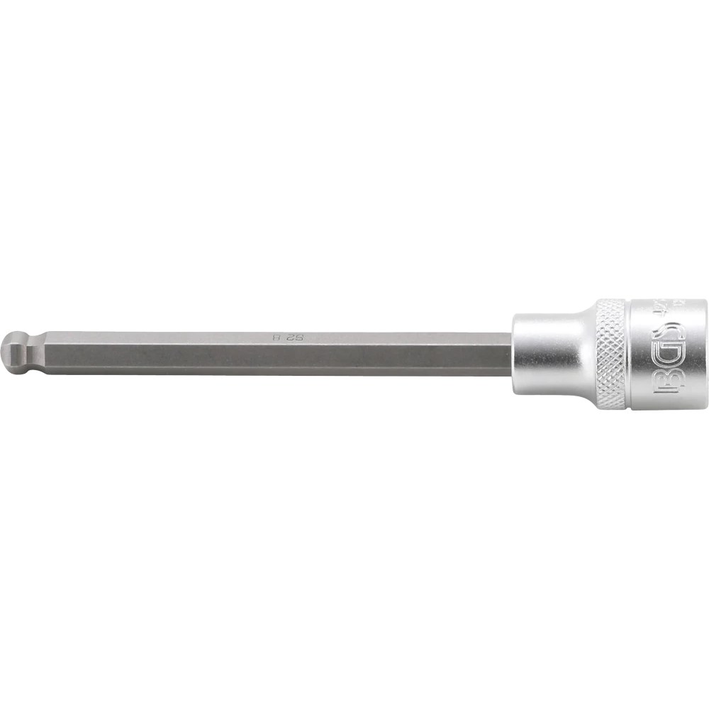 Bit-Einsatz, Länge 140 mm, Antrieb Innenvierkant 12,5 mm (1/2"), Innensechskant mit Kugelkopf 8 mm