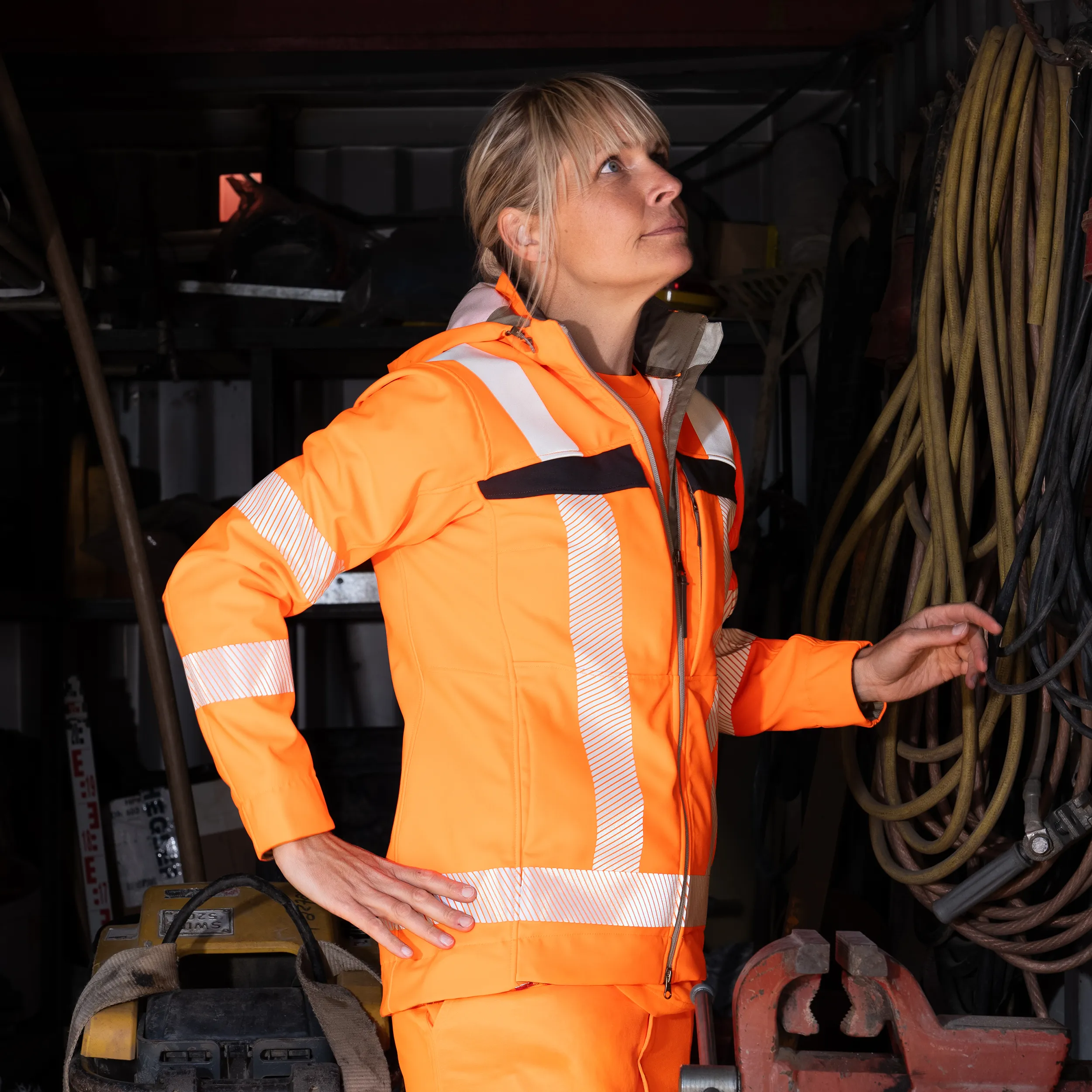 Hybrid-Softshelljacke "Allround-Warnschutz" – wasserdicht & atmungsaktiv