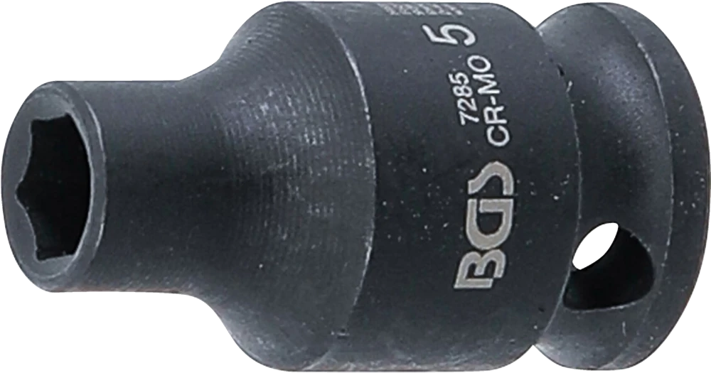 Kraft-Steckschlüssel-Einsatz Sechskant, Antrieb Innenvierkant 6,3 mm (1/4"), SW 5 mm