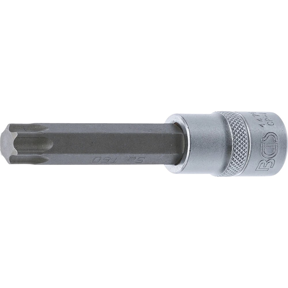Bit-Einsatz, Länge 100 mm, Antrieb Innenvierkant 12,5 mm (1/2"), T-Profil (für Torx) T60