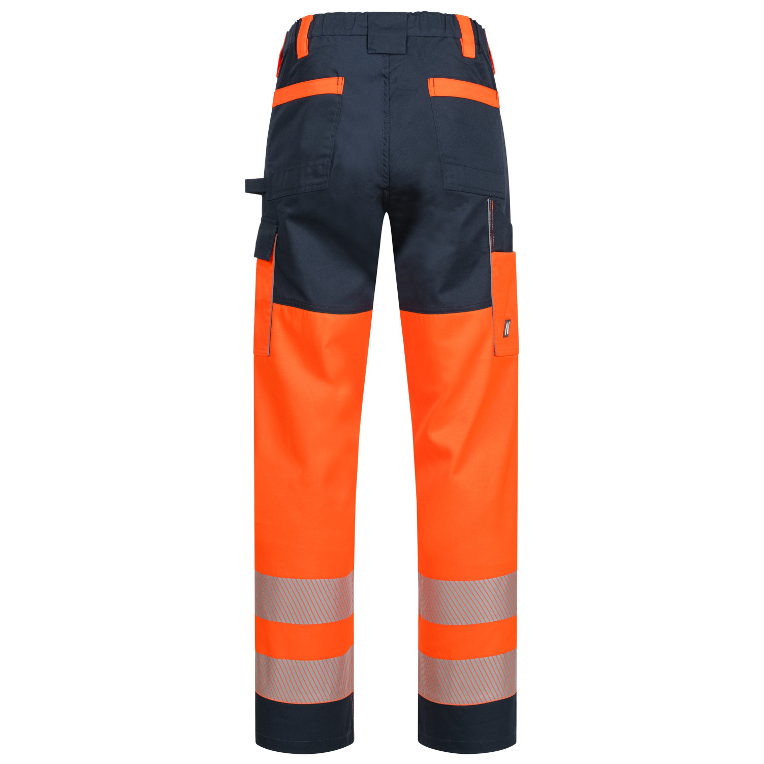 Warnschutz-Bundhose MOTION TEX VIZ lange Warn-Arbeitshose neonorange / marineblau