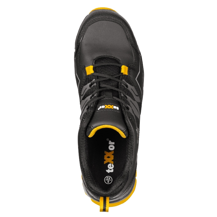 teXXor® S1P-Sicherheitshalbschuhe BREST schwarz/grau/gelb
