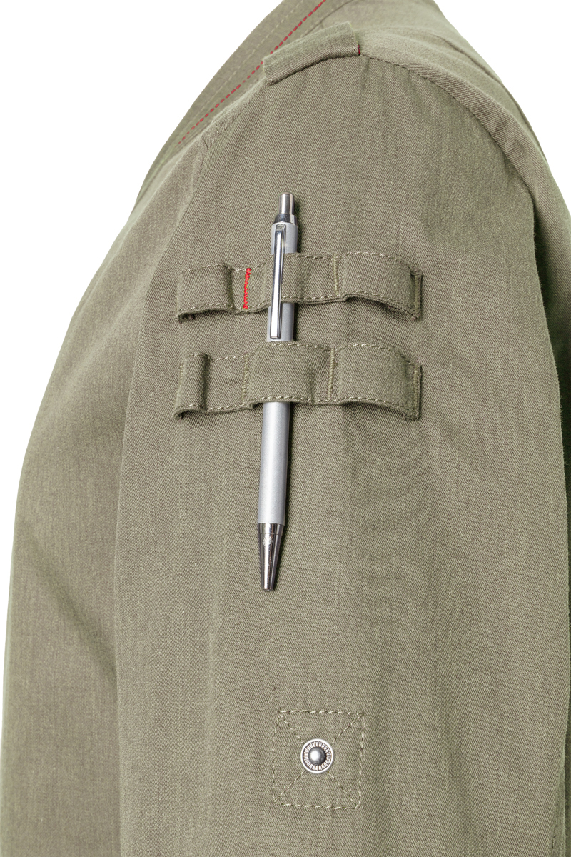 Long-Sleeve Men's Chef Jacket Denim-Style ROCK CHEF®-Stage2