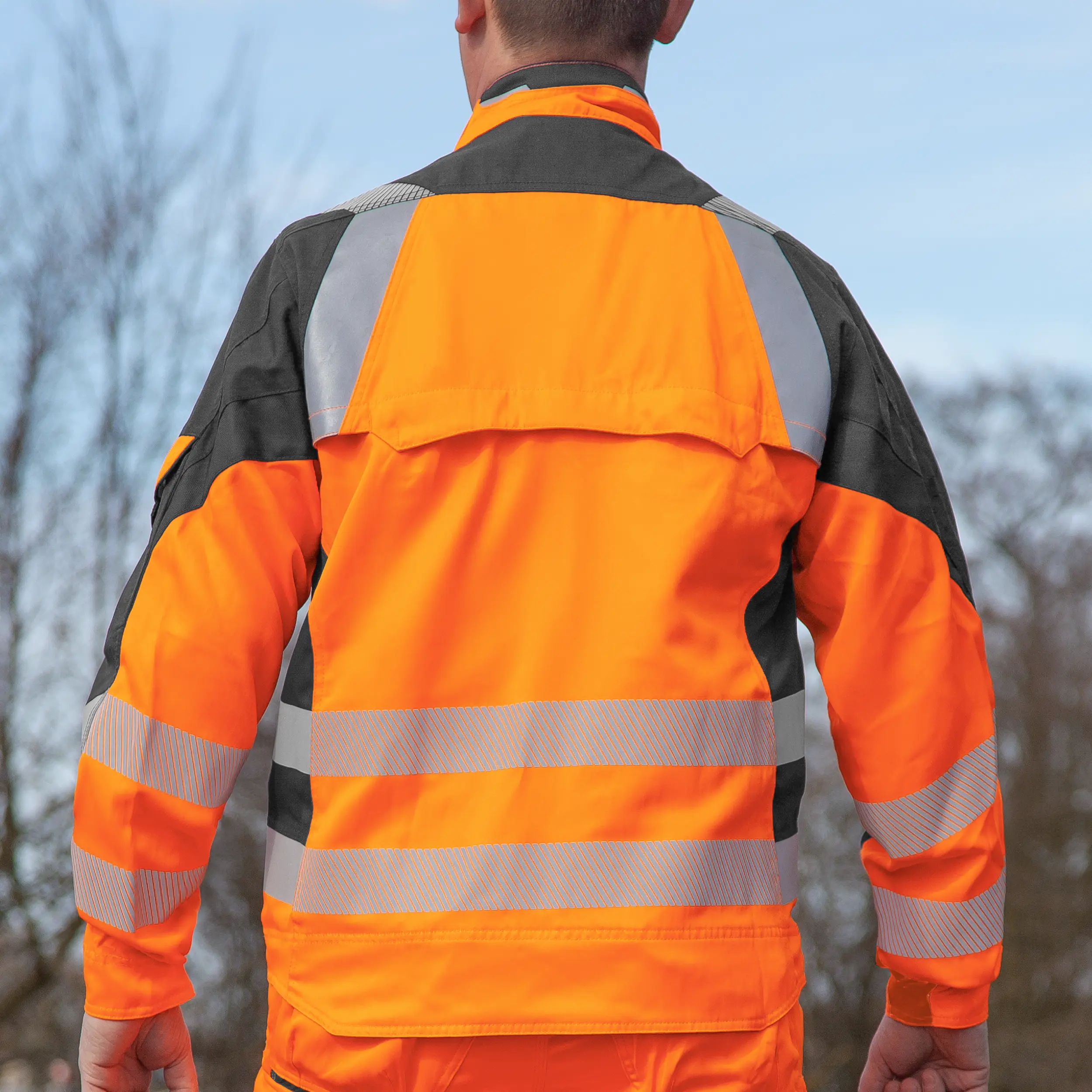 Arbeitsjacke "Grizzlyskin Warnschutz" aus Lyocell & Cordura