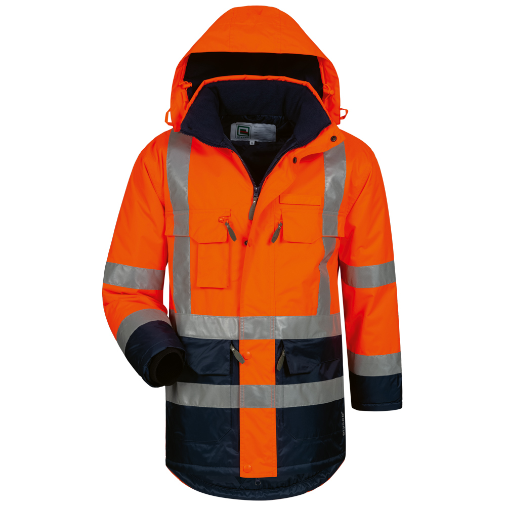 Warnschutzparka Orange/Marine Luis