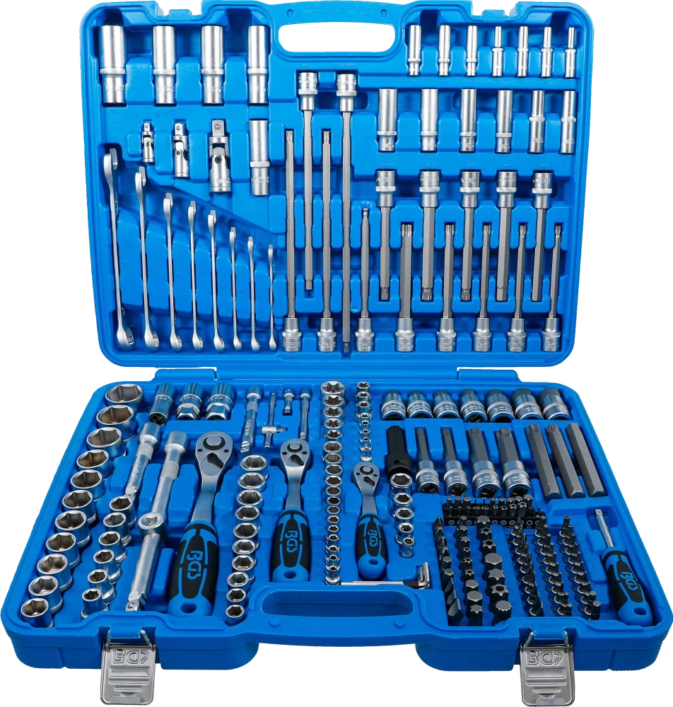 Steckschlüssel-Satz Sechskant, Antrieb 6,3 mm (1/4") / 10 mm (3/8") / 12,5 mm (1/2"), 214-tlg.