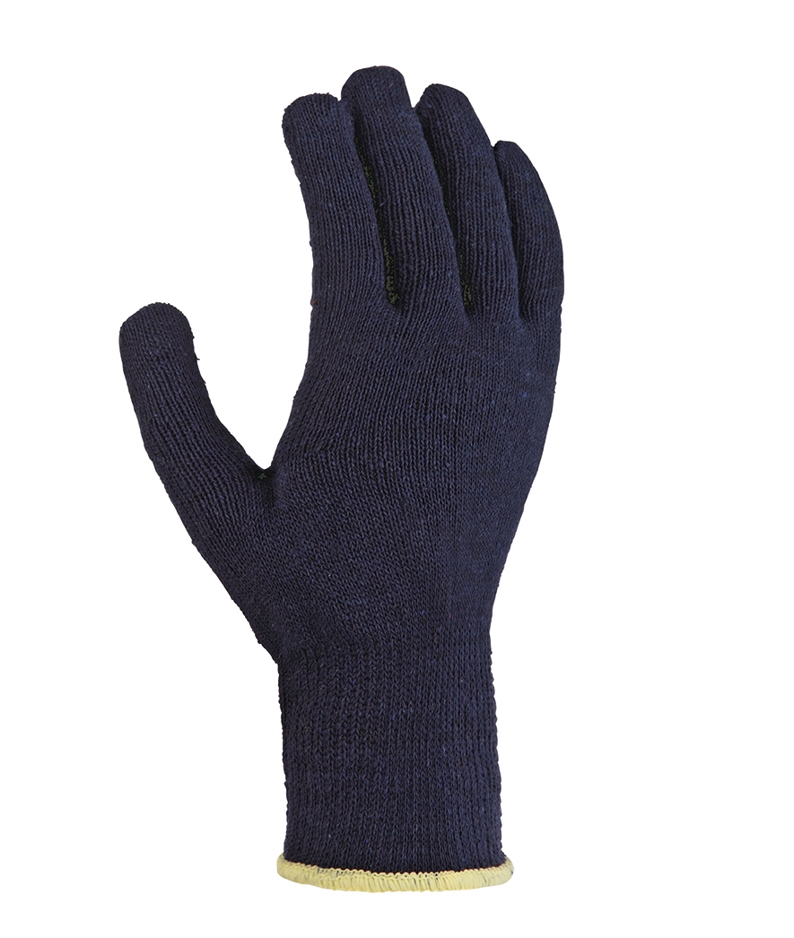 teXXor® Mittelstrick-Handschuhe BAUMWOLLE/POLYESTER blau/blaue Noppen