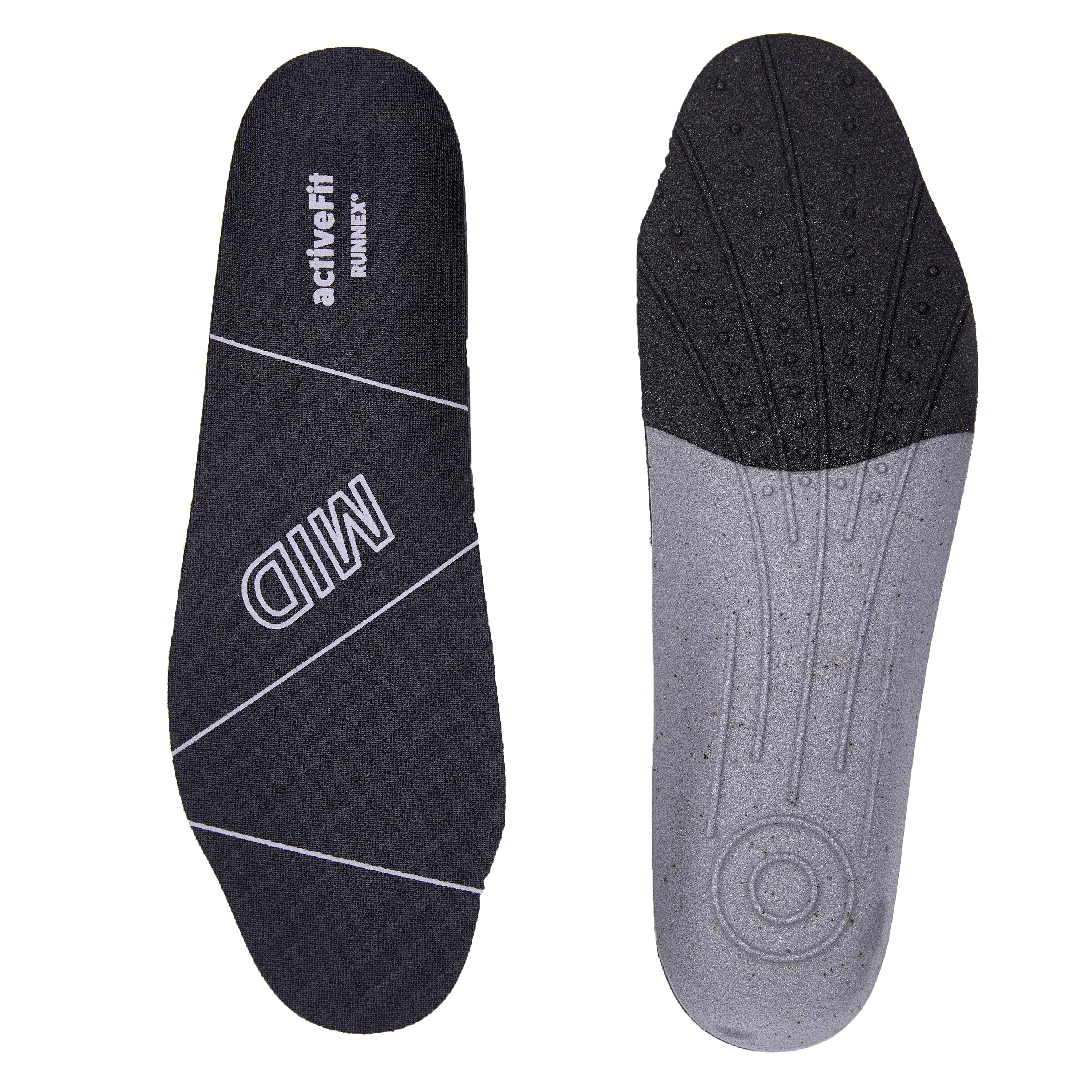 RUNNEX® Einlegesohle activeFit mid schwarz/grau