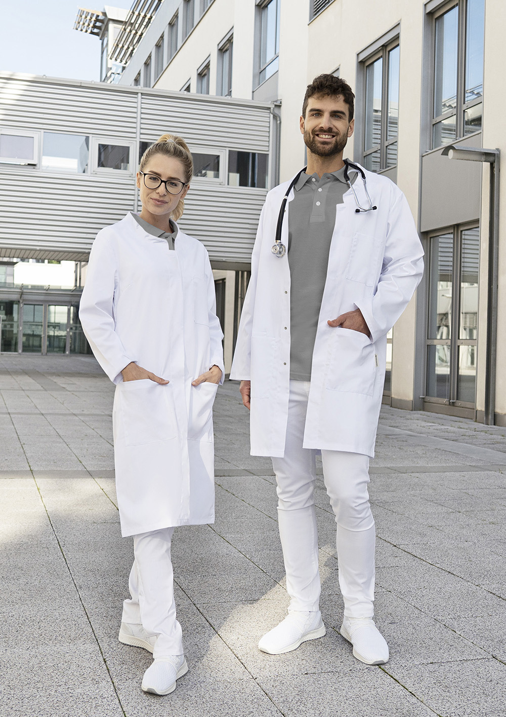 Damen Arzt- und Labormantel Modern-Shape mit Stehkragen