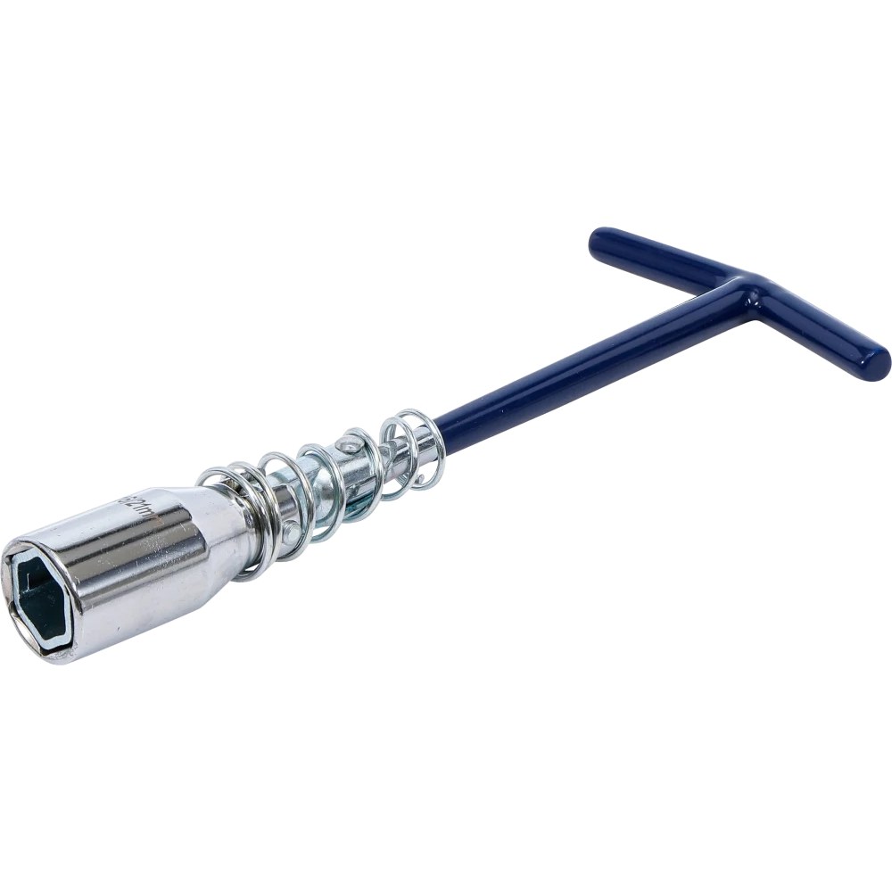 Zündkerzenschlüssel mit T-Griff, Gelenkfeder, Sechskant SW 16 mm / SW 21 mm