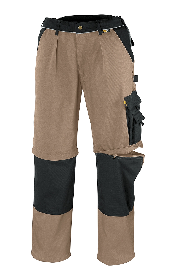 teXXor® Canvas (320 g/m²) 2-in-1 Bundhose TOBAGO khaki/schwarz