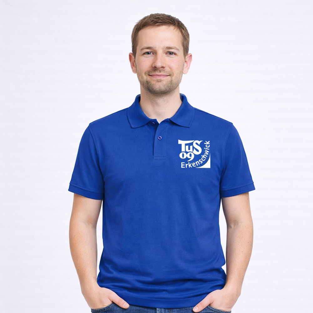 Herren Poloshirt, royal blau