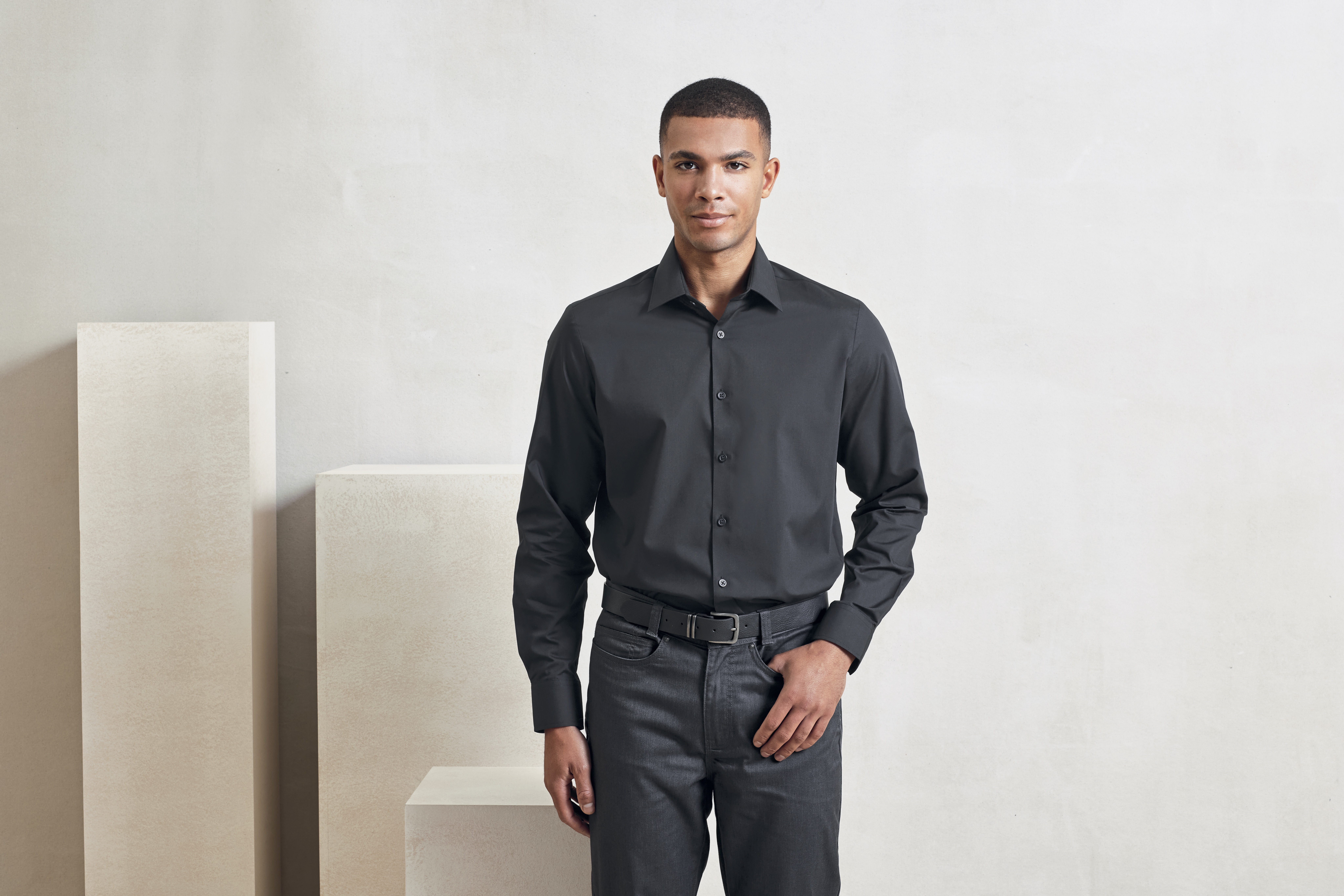 Hemd – Men’s Long Sleeve ‘Recyclight’ Poplin Shirt