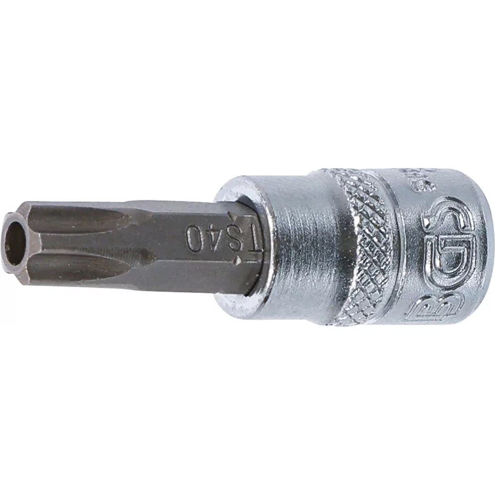 Bit-Einsatz, Antrieb Innenvierkant 6,3 mm (1/4"), TS-Profil (für Torx Plus) mit Bohrung TS40