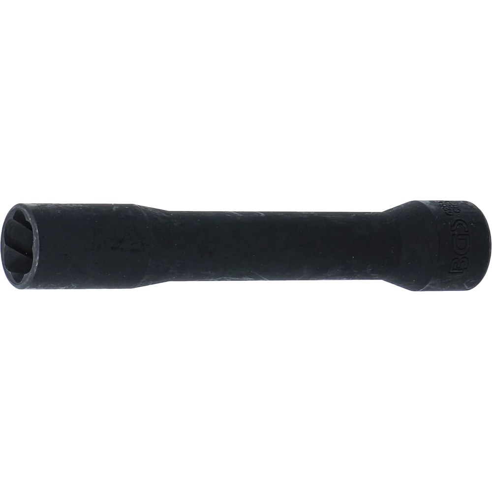 Spiral-Profil-Steckschlüssel-Einsatz / Schraubenausdreher, tief, Antrieb Innenvierkant 12,5 mm (1/2"), SW 17 mm