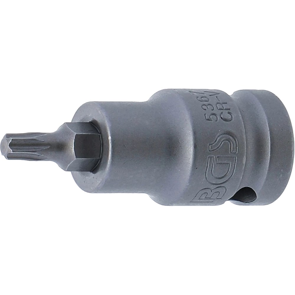 Kraft-Bit-Einsatz, Länge 55 mm, Antrieb Innenvierkant 12,5 mm (1/2"), T-Profil (für Torx) T27