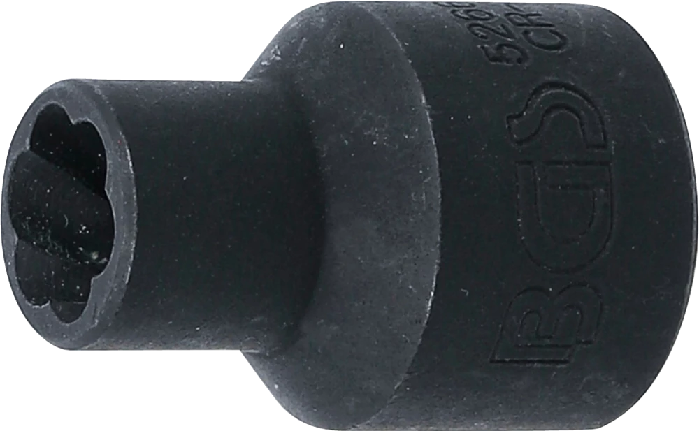 Spiral-Profil-Steckschlüssel-Einsatz / Schraubenausdreher, Antrieb Innenvierkant 12,5 mm (1/2"), SW 10 mm