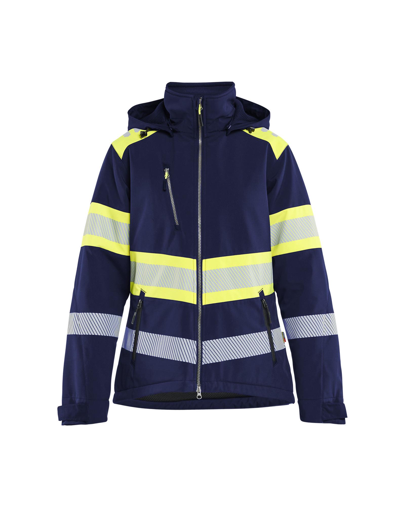 Damen High Vis Softshell Winterjacke leicht gefüttert