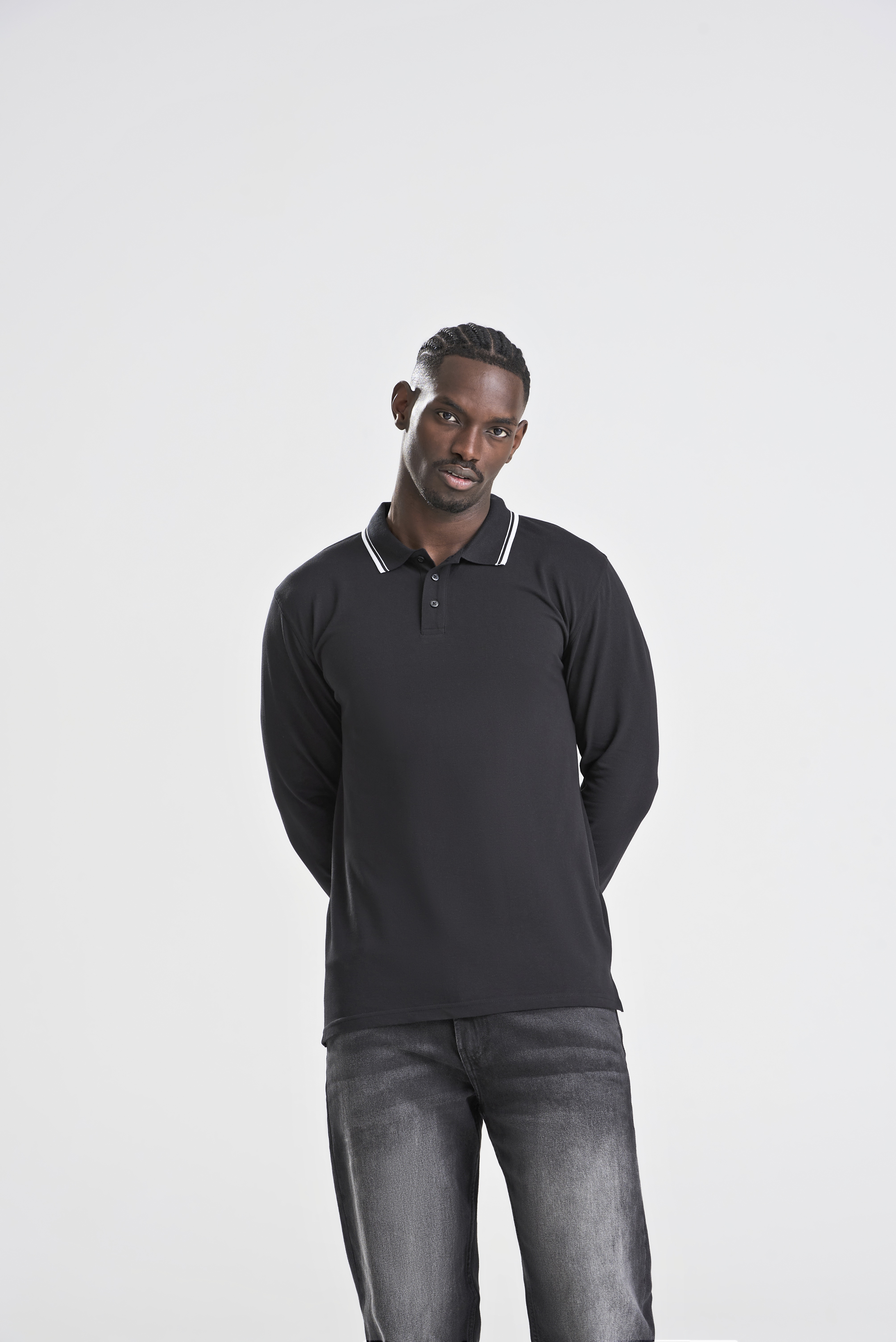 Long Sleeve Tipped 100 Polo