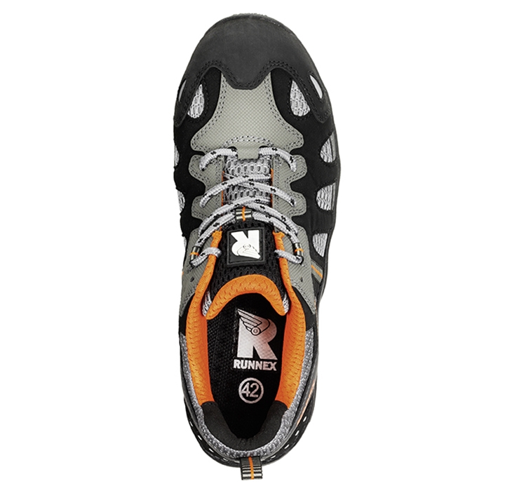 RUNNEX® S1-Sicherheitshalbschuhe LightStar schwarz/grau/orange