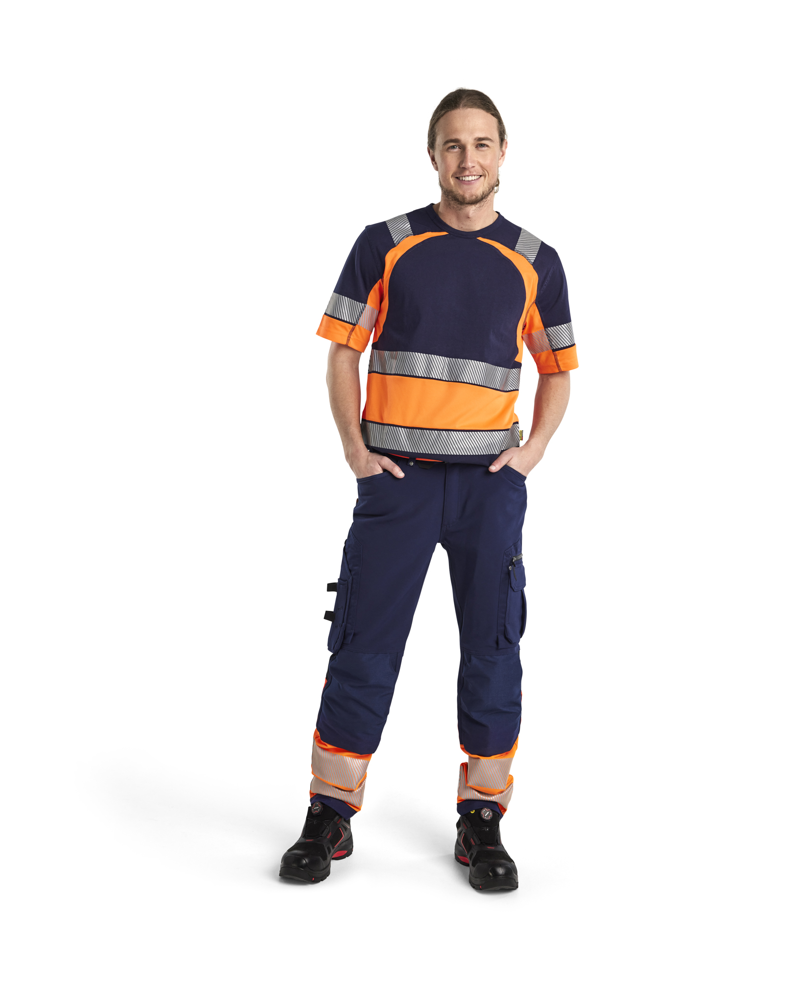 High Vis Arbeitshose 4-Wege-Stretch