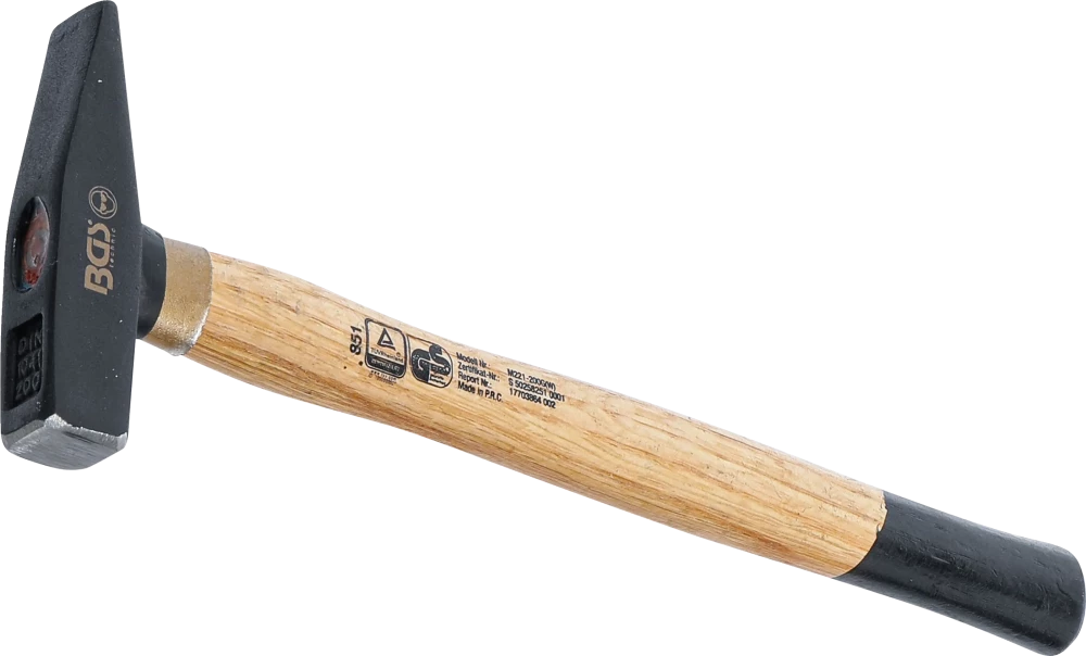 Schlosserhammer, Holz-Stiel, DIN 1041, 200 g