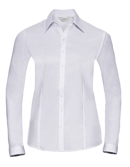 Bluse – Ladies' Long Sleeve Tailored Herringbone Shirt