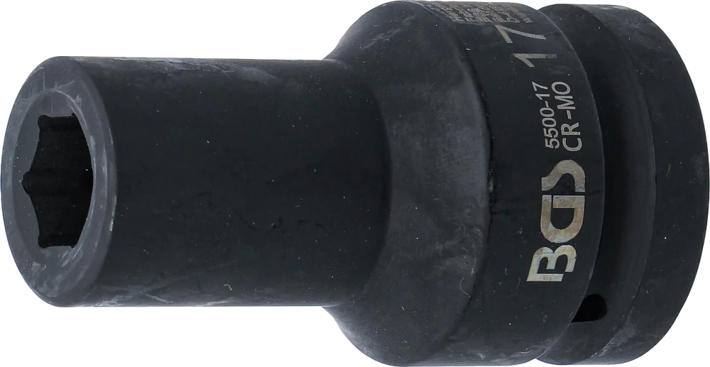 Kraft-Steckschlüssel-Einsatz Sechskant, tief, Antrieb Innenvierkant 25 mm (1"), SW 17 mm