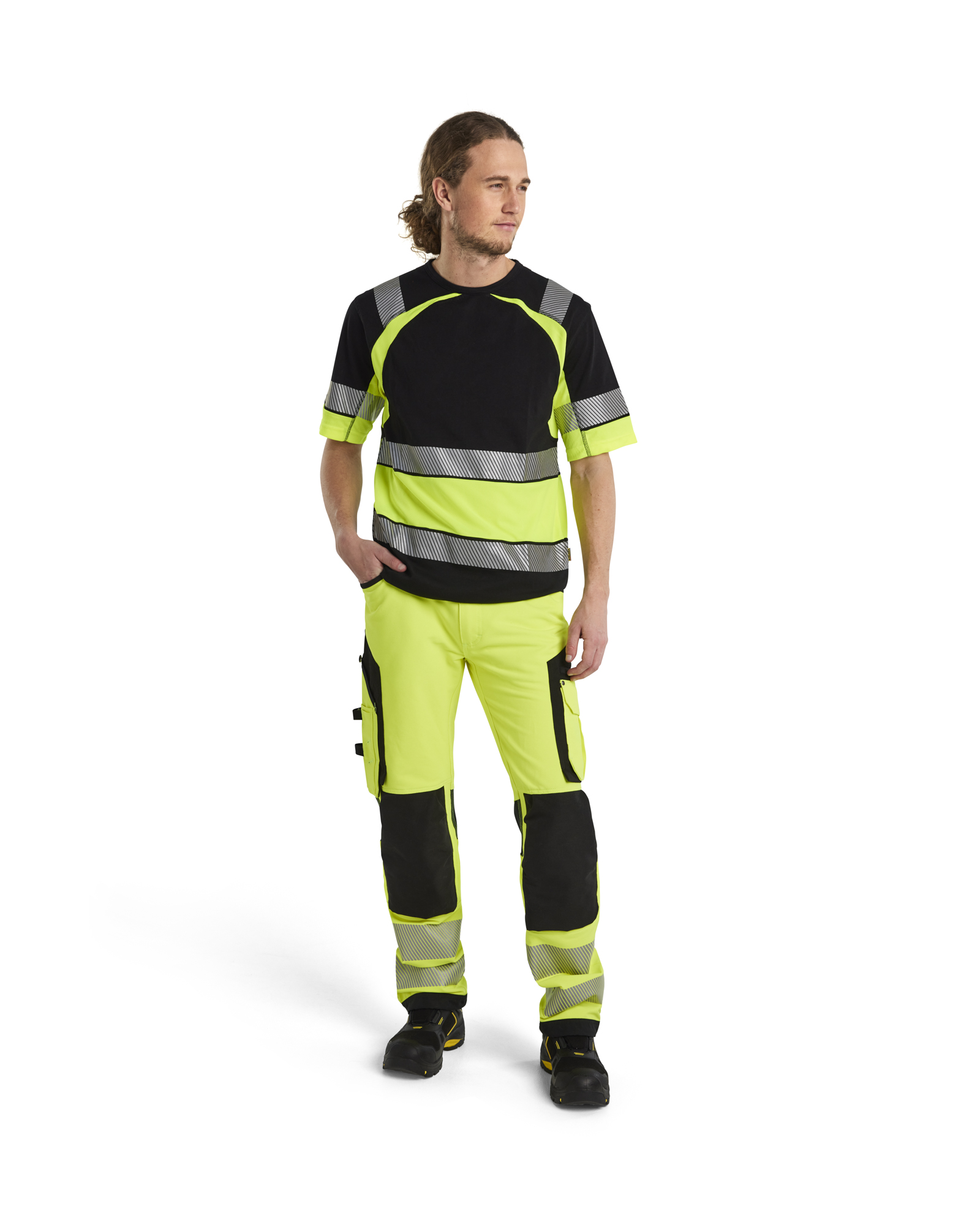 High Vis Arbeitshose 4-Wege-Stretch ohne Werkzeugtaschen