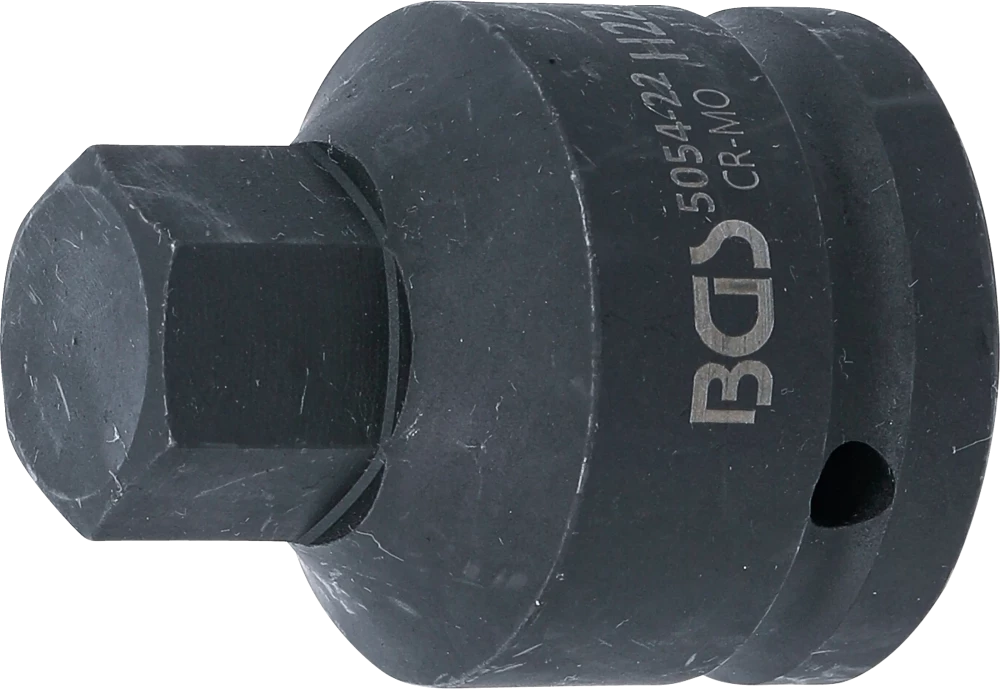 Kraft-Bit-Einsatz, Länge 55 mm, Antrieb Innenvierkant 20 mm (3/4"), Innensechskant 22 mm