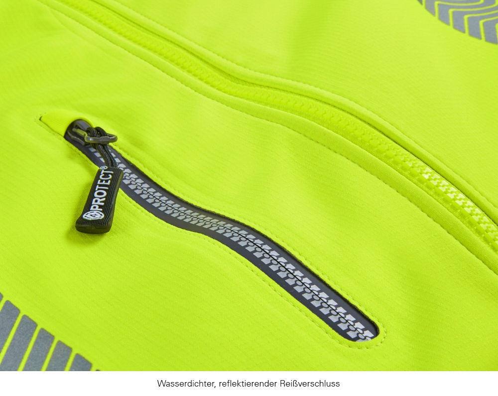 4PROTECT® Warnschutz-Softshelljacke TYLER leuchtgelb
