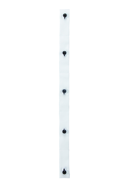 Knopfleiste 5-Loch, 12 cm Abstand, 2 Stück / Pack
