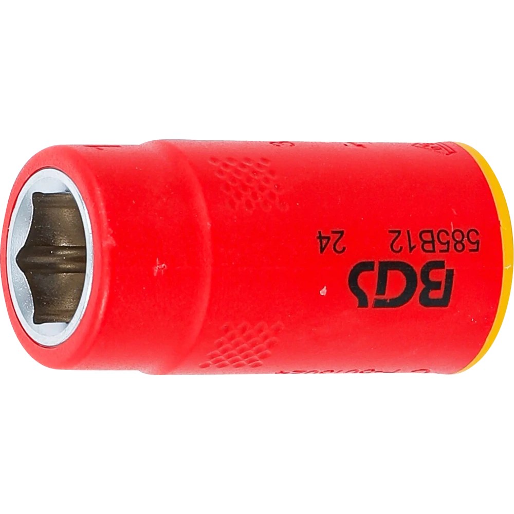 VDE-Steckschlüssel-Einsatz Sechskant, Antrieb Innenvierkant 10 mm (3/8"), SW 12 mm