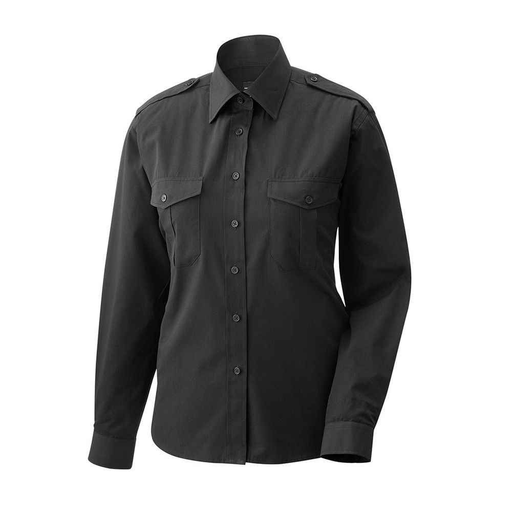 Damen Pilotenbluse langarm schwarz