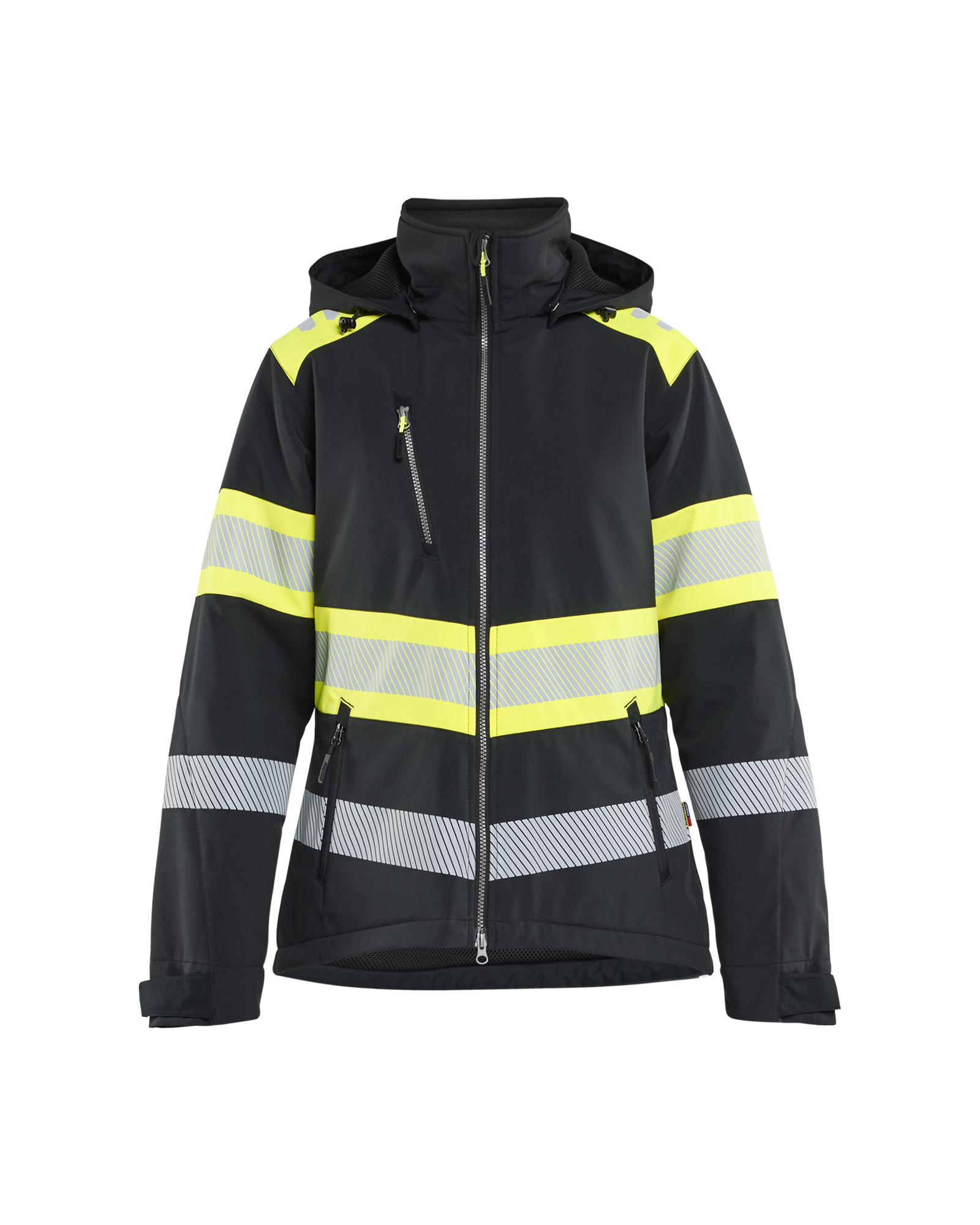 Damen High Vis Softshell Winterjacke leicht gefüttert